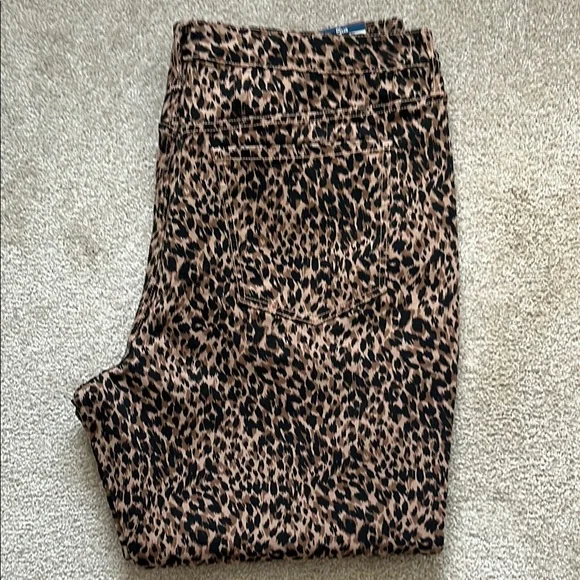 Terra & Sky Stretch Denim Animal Print Pants NWT Plus 22W - Picture 6 of 10